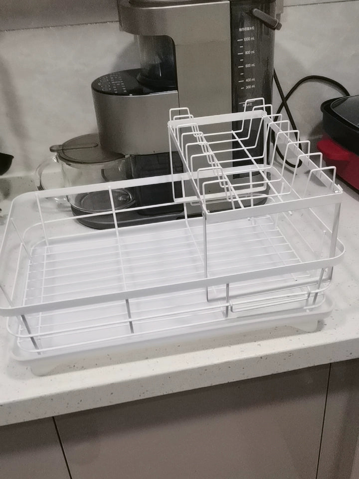DryMax DuoRack™ – 2-Tier Adjustable Stainless Steel Dish Organizer