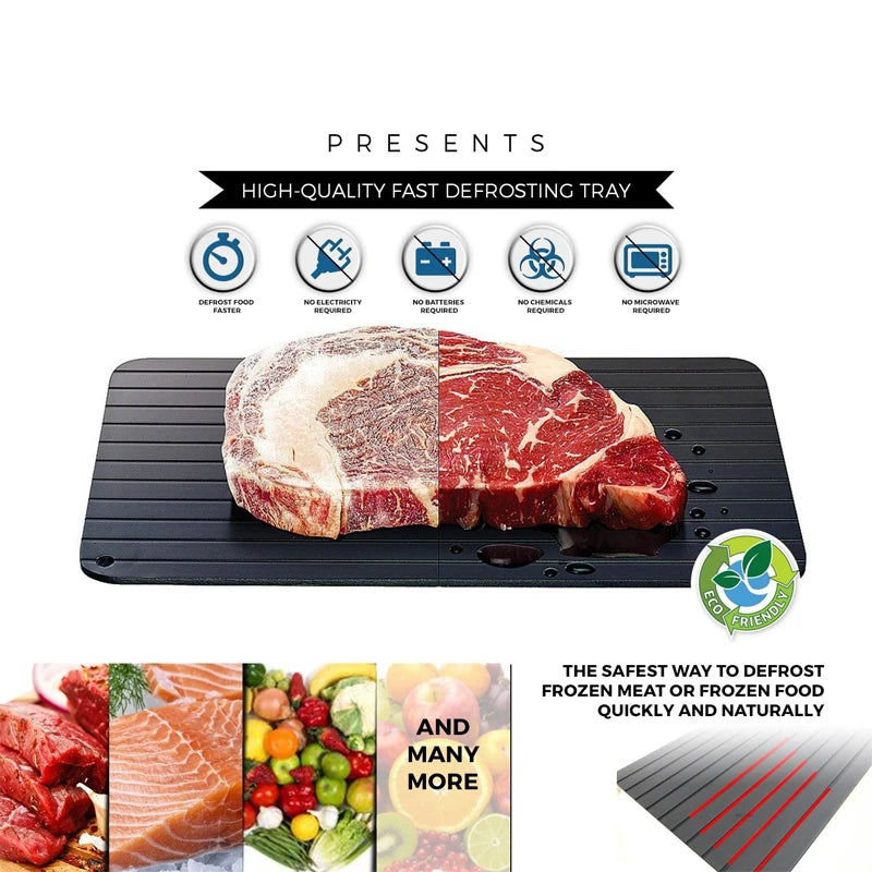 FrostGone™ Rapid Defrost Tray – No Electricity Needed