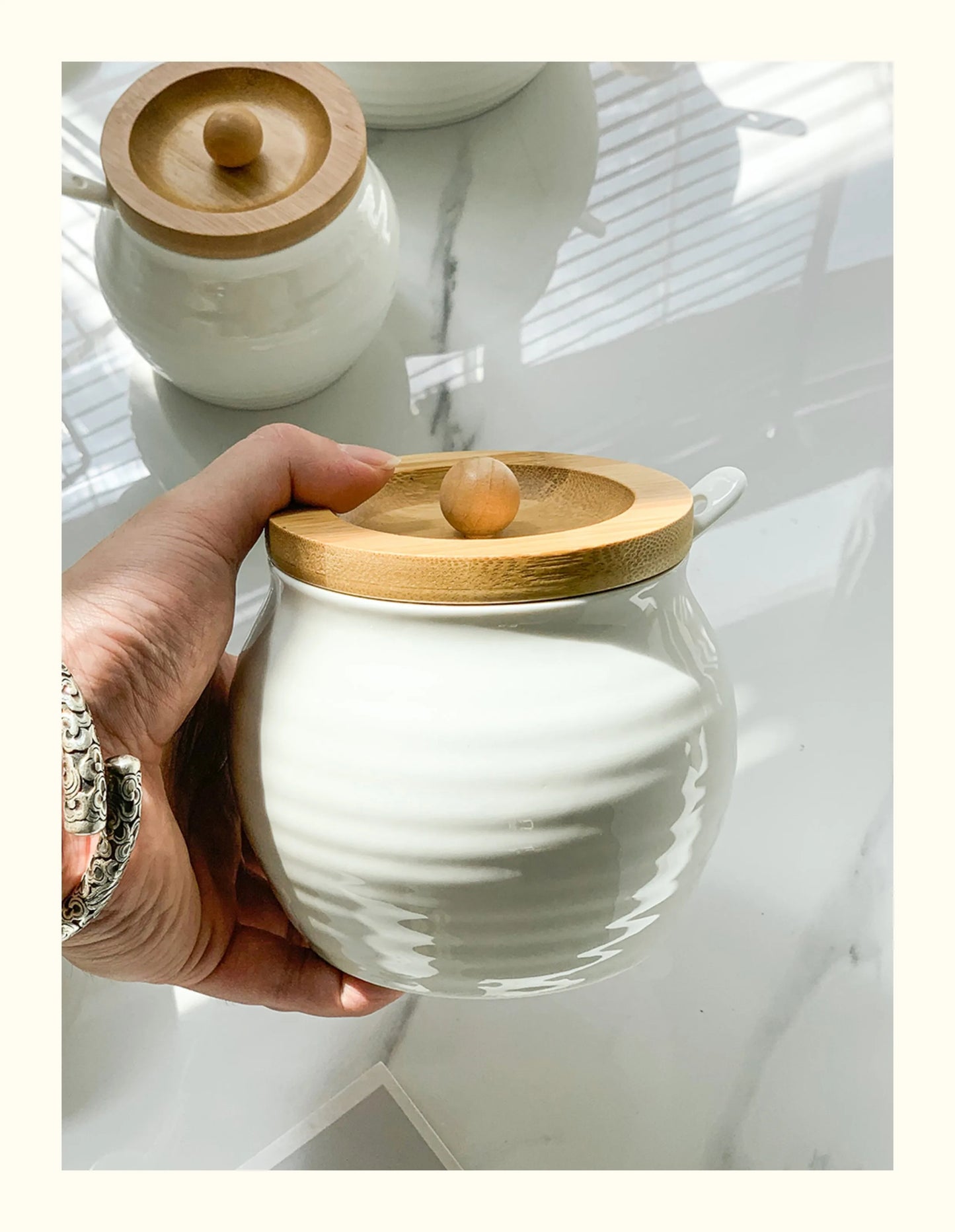 ChefJar Max™ – 600ml Ceramic Spice Container for Kitchen