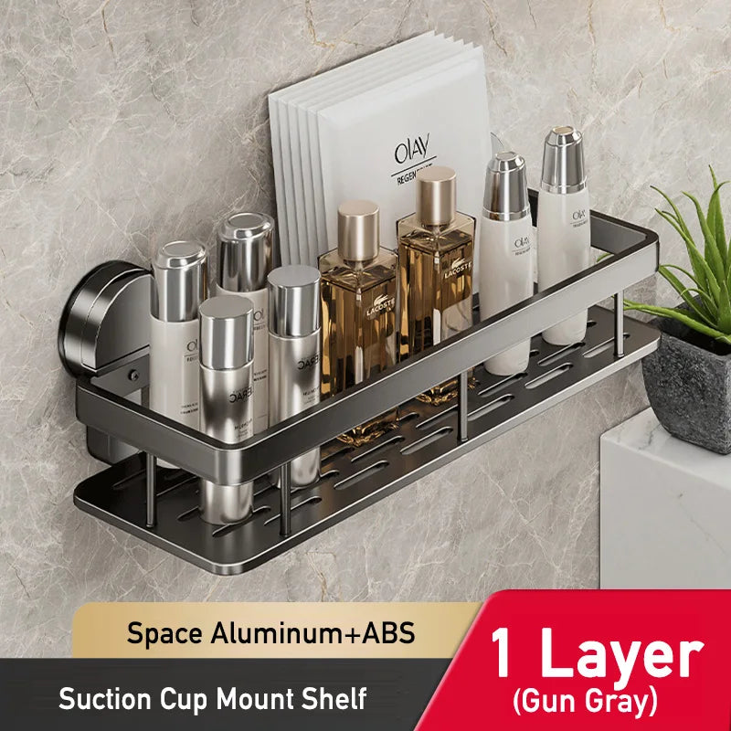 StickSmart™ Shower & Kitchen Shelf – No Drill Mount Organizer