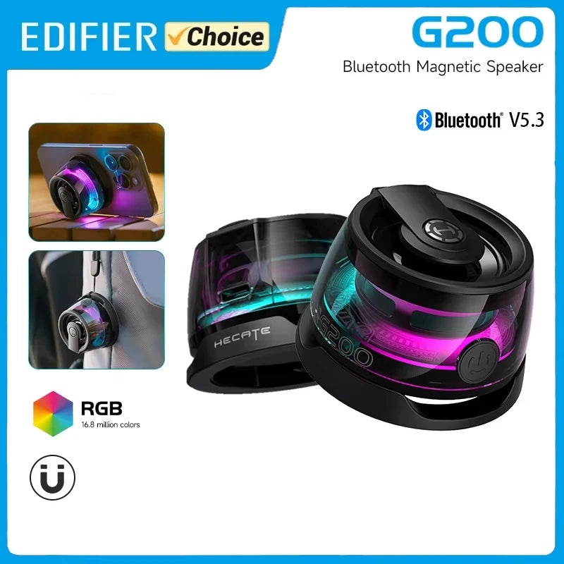 PulseBox G200 – Edifier RGB Mini Bluetooth Speaker & Phone Stand