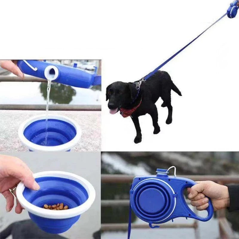 PawGo™ Leash – 4-in-1 Dog Walking Set with Water Bottle & Waste Dispenser