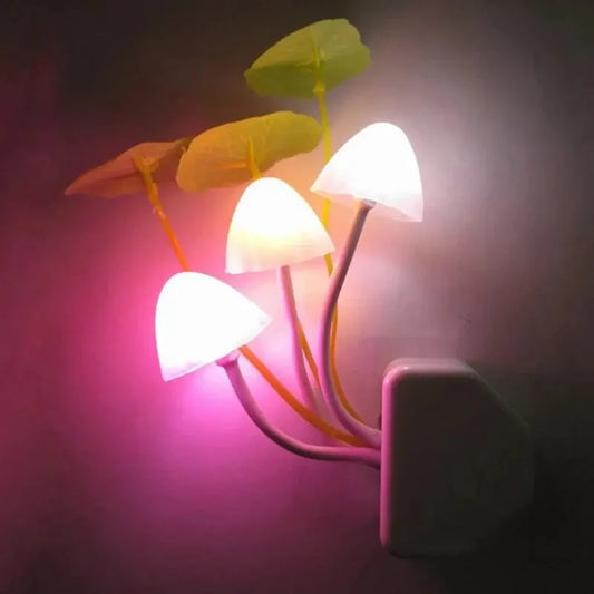 LED Mushroom Night Light – Smart Sensor Plug Lamp