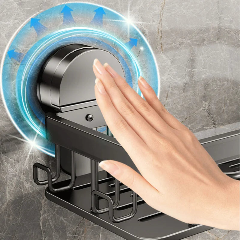 StickSmart™ Shower & Kitchen Shelf – No Drill Mount Organizer