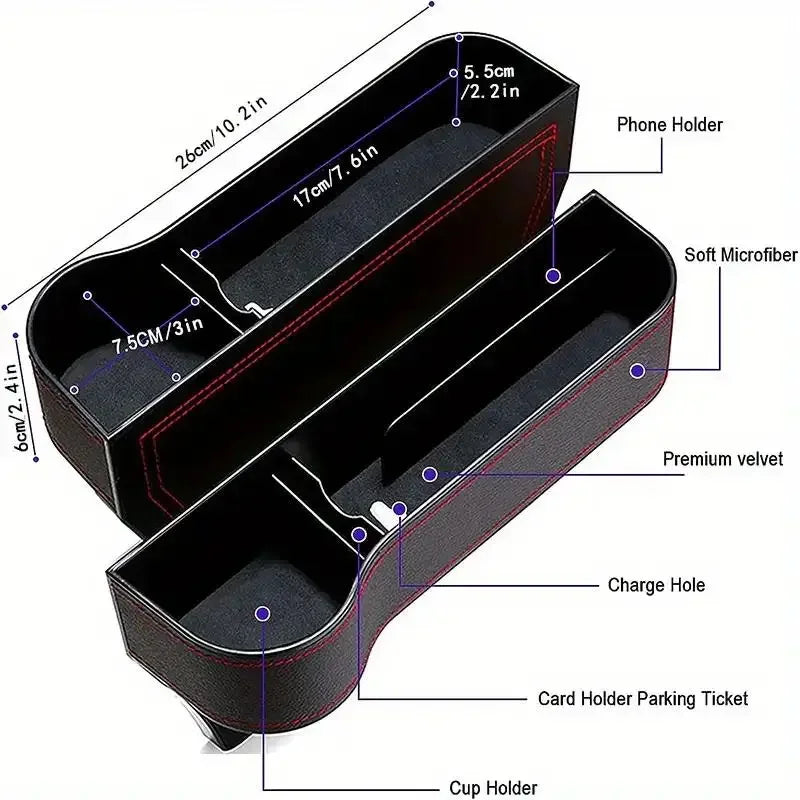DriveStash™ – Car Seat Gap Filler & Storage Pocket Organizer