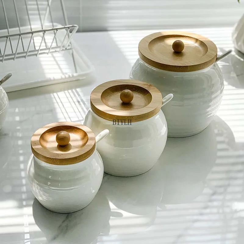 ChefJar Max™ – 600ml Ceramic Spice Container for Kitchen