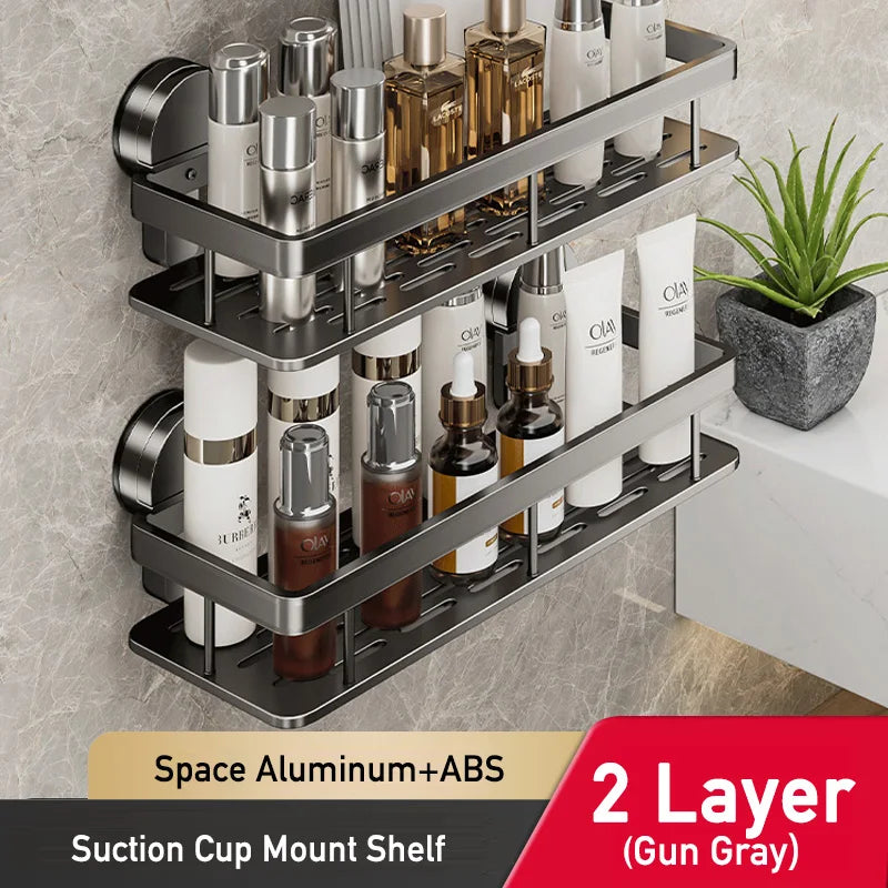 StickSmart™ Shower & Kitchen Shelf – No Drill Mount Organizer