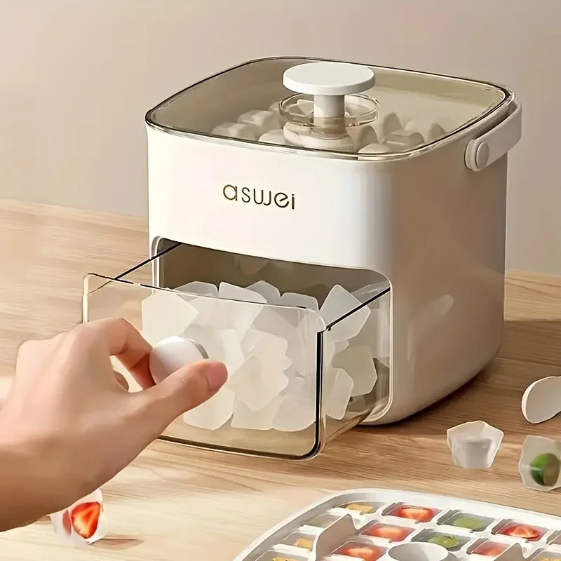Molde para 48 hielos FrostForge: bandeja de cubitos de hielo de doble capa para artículos esenciales de cocina y bar