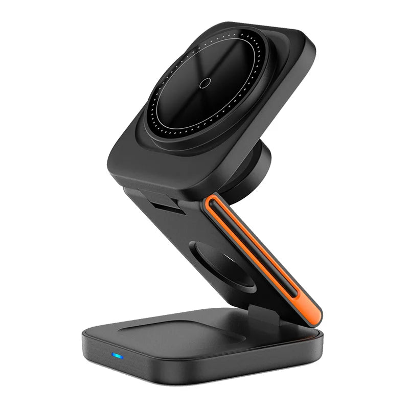 PowerFold™ Station – Magnetic 3-in-1 Wireless Charger for iPhone & Apple Watch