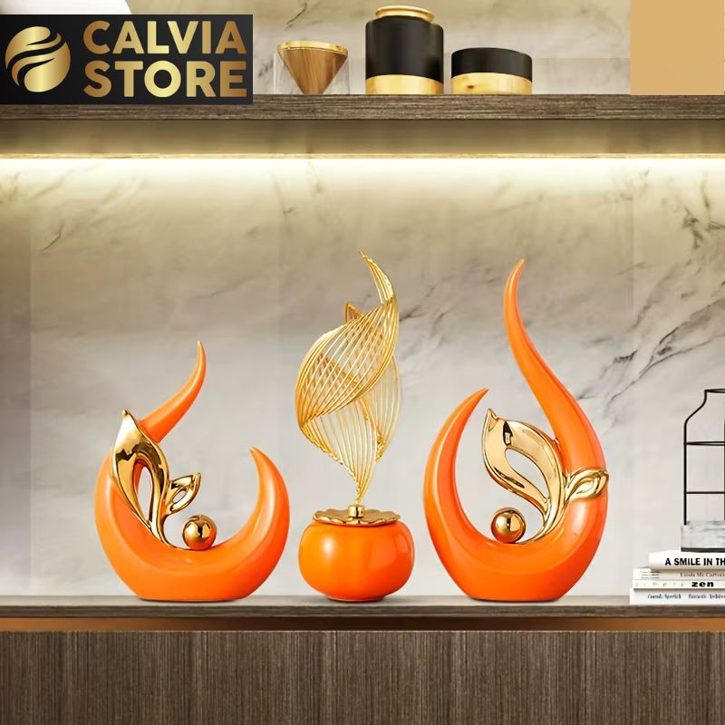 Nordic Ceramic Figurine Modern Living Room Decor