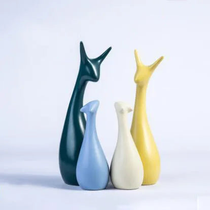 Monochrome Forest – Nordic Porcelain Animal Figurines