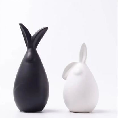 Monochrome Forest – Nordic Porcelain Animal Figurines
