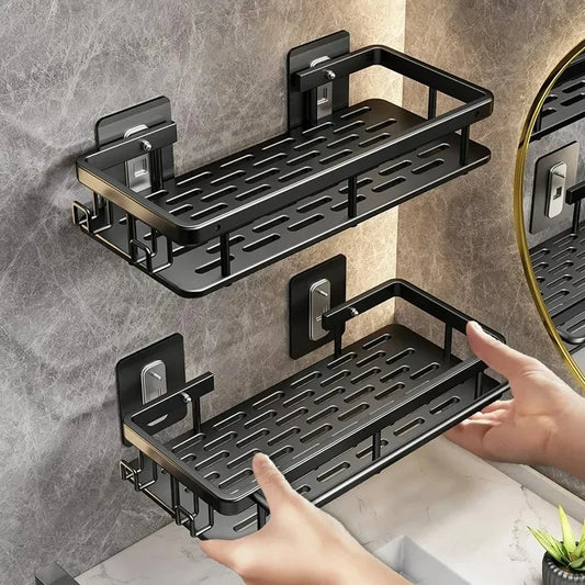 Wall Mounted Shower Rack – Drill-Free Storage Shelf