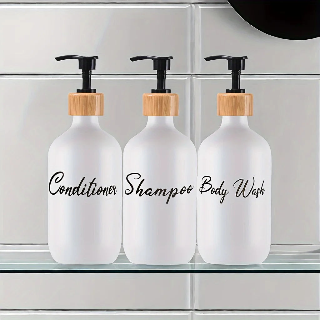 EssenceFlow – 3-Pack Lotion & Shampoo Dispenser Bottles