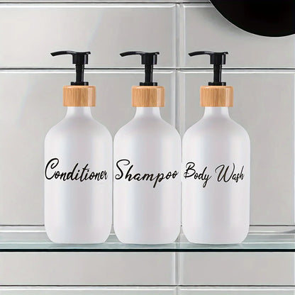 EssenceFlow – 3-Pack Lotion & Shampoo Dispenser Bottles