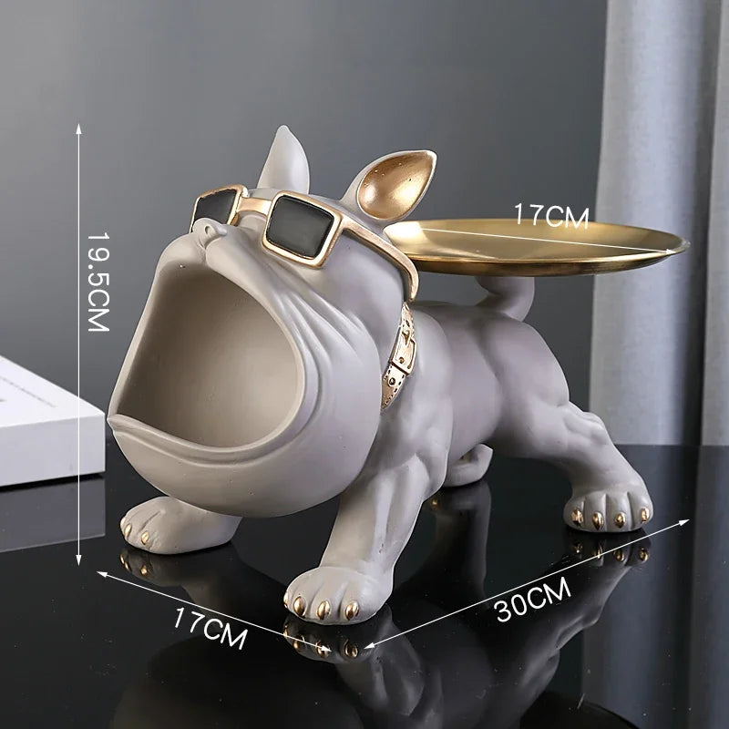 Bulldecor – Resin Bulldog Statue with Hidden Storage Compartment