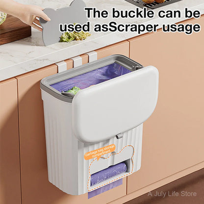 CleanNest™ – Compact Hanging Trash Bin for Kitchen, Bath & Cabinet Use
