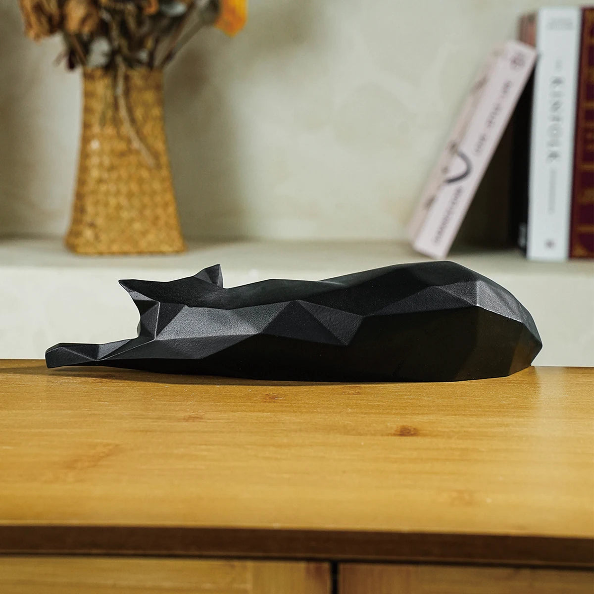 Minimalist Cat Sculpture Desk Shelf Home Decor