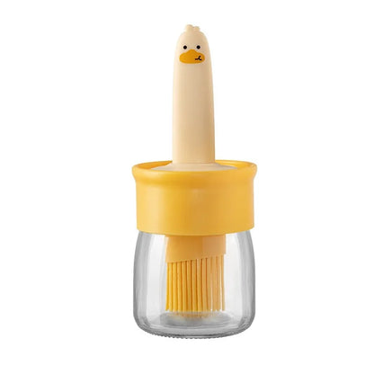 Brush & Pour™ – 2-in-1 Olive Oil Bottle with Silicone Basting Brush