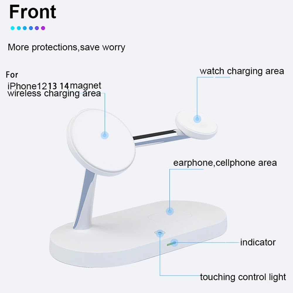 PowerDock Pro™ – 3-in-1 Wireless Charger for iPhone, Apple Watch & AirPods