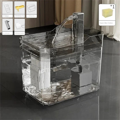 PurrFlow™ – USB Cat Water Fountain with Silent Pump & Filter System