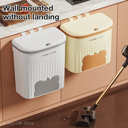 CleanNest™ – Compact Hanging Trash Bin for Kitchen, Bath & Cabinet Use