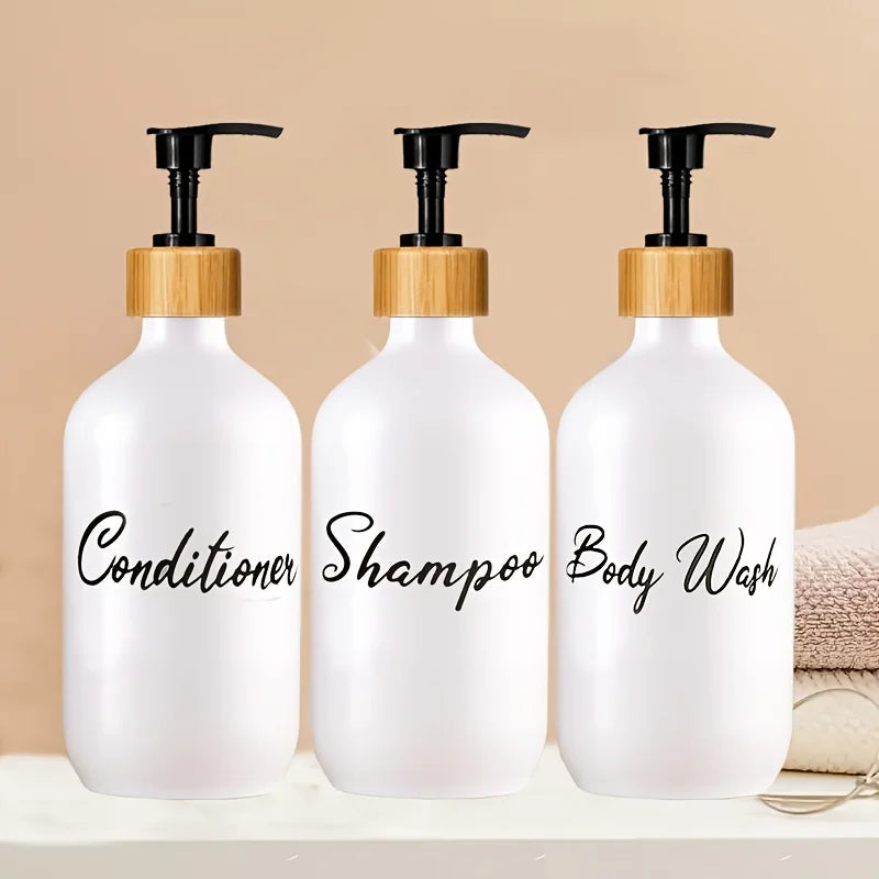 EssenceFlow – 3-Pack Lotion & Shampoo Dispenser Bottles