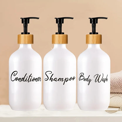 EssenceFlow – 3-Pack Lotion & Shampoo Dispenser Bottles