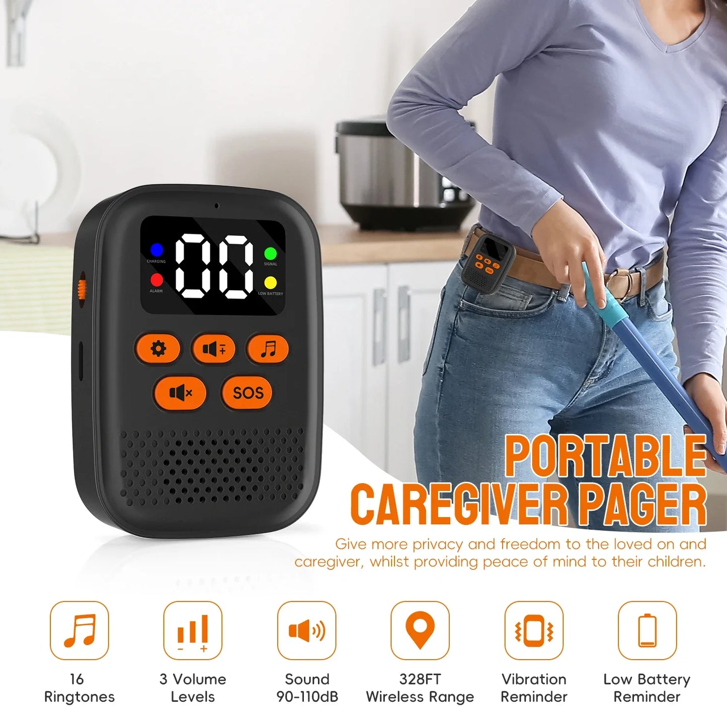 CareAlert™ Watch – Wireless SOS Call Button & Pager for Elderly Care