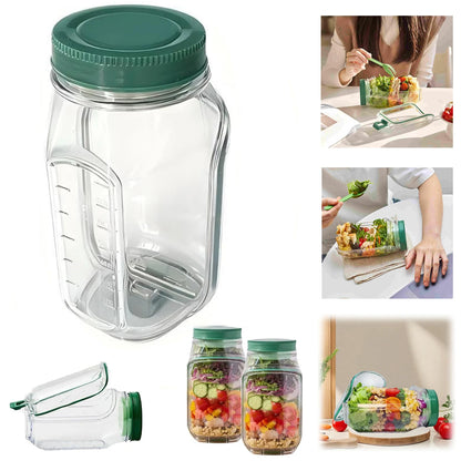 Leakproof Salad Box with Side Opening Lid Portable