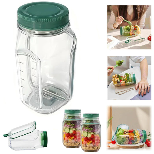 Leakproof Salad Box with Side Opening Lid Portable