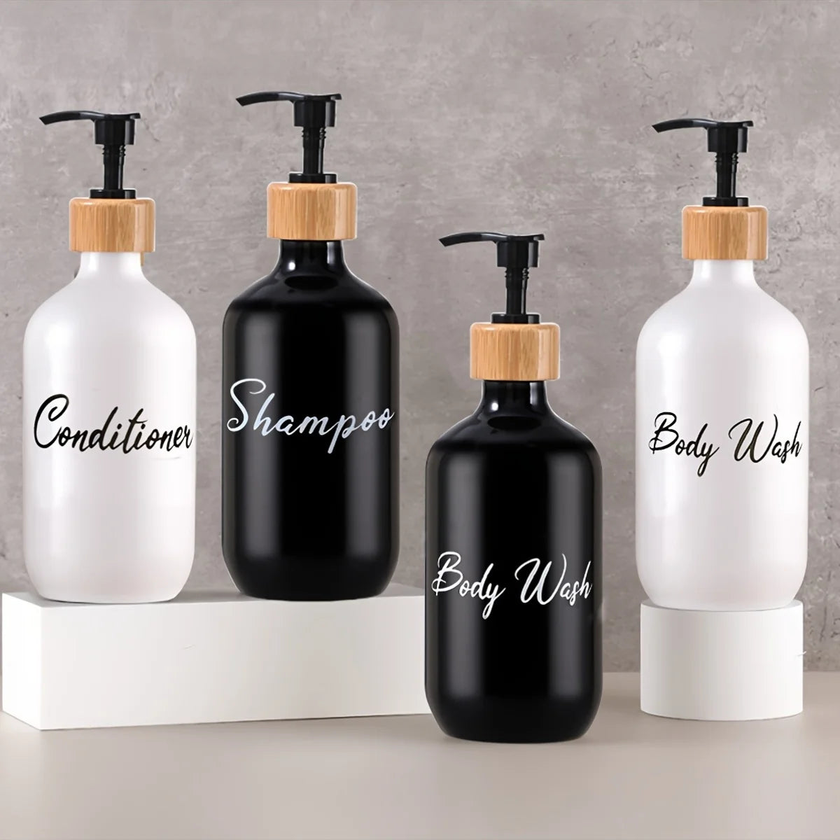 EssenceFlow – 3-Pack Lotion & Shampoo Dispenser Bottles