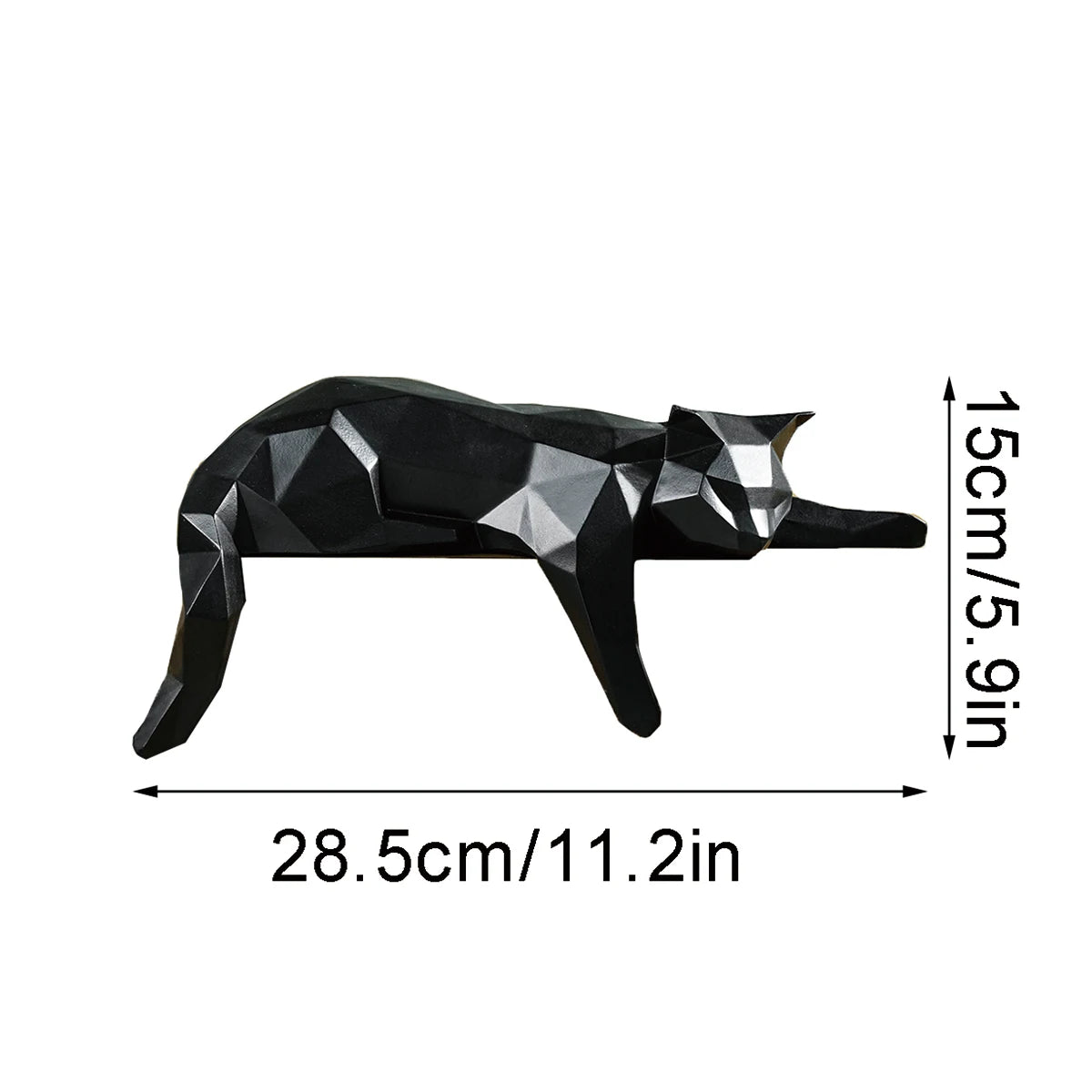 Minimalist Cat Sculpture Desk Shelf Home Decor