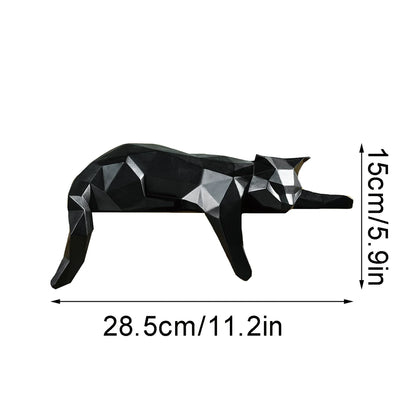 Minimalist Cat Sculpture Desk Shelf Home Decor