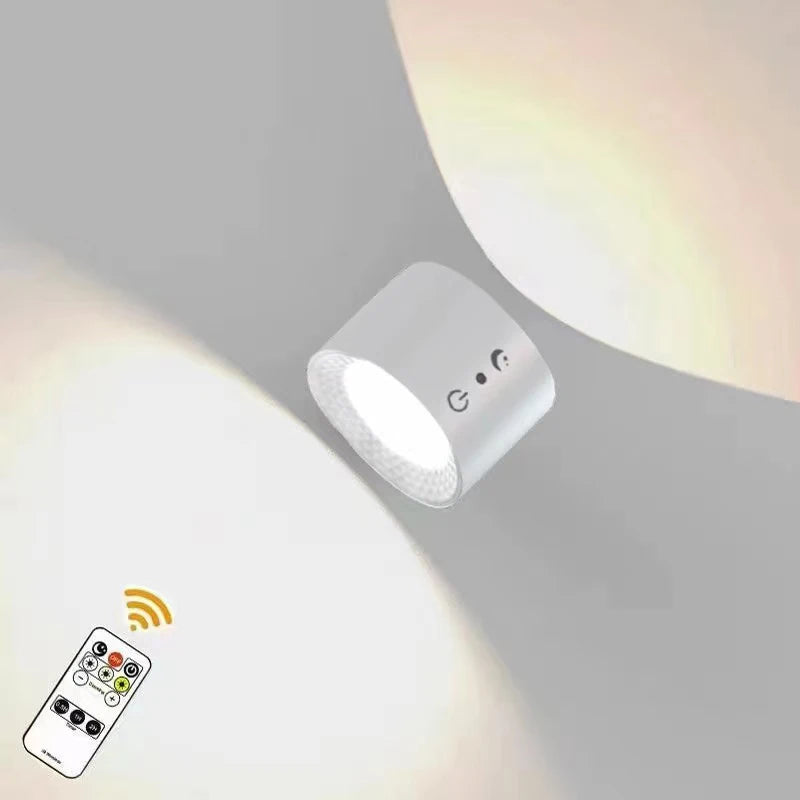 NoirGlow 360 – Rotatable LED Wall Lamp with Touch & USB
