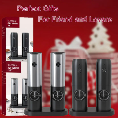 MillSense Elite – Automatic Salt & Pepper Grinders with Charging Dock