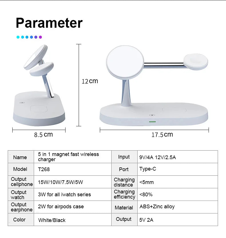 PowerDock Pro™ – 3-in-1 Wireless Charger for iPhone, Apple Watch & AirPods