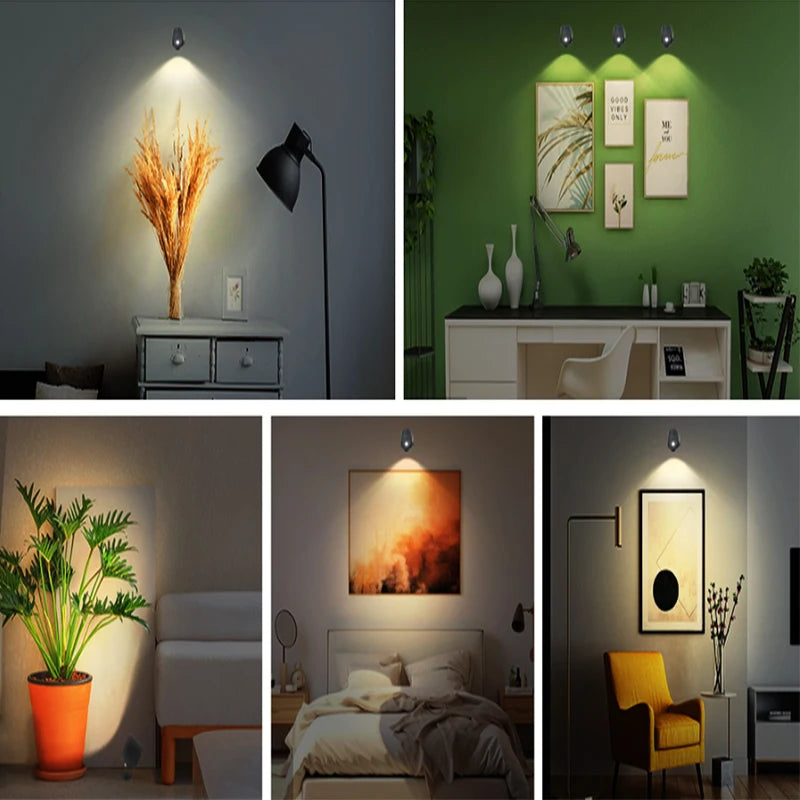 NoirGlow™ 360 – Rotatable LED Wall Lamp with Touch & USB