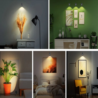 NoirGlow™ 360 – Rotatable LED Wall Lamp with Touch & USB