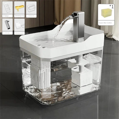 PurrFlow™ – USB Cat Water Fountain with Silent Pump & Filter System