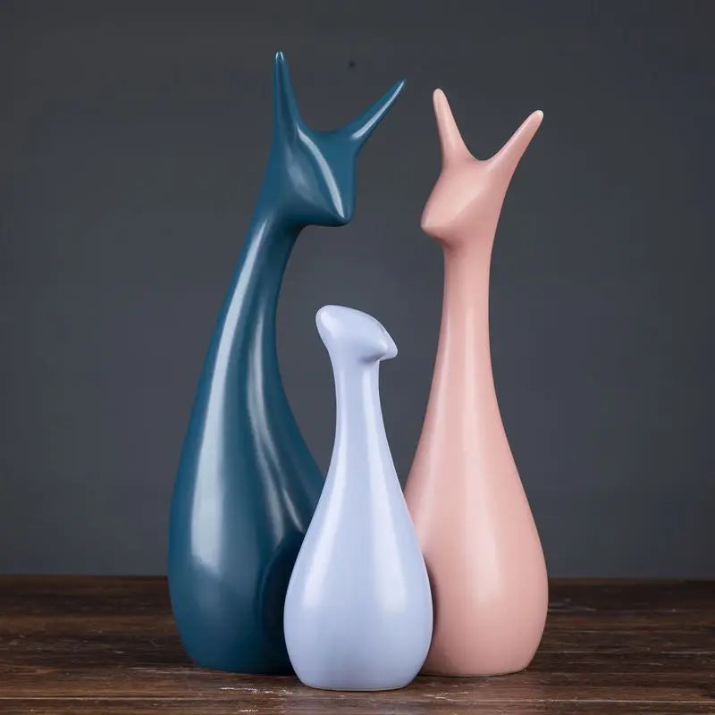 Monochrome Forest – Nordic Porcelain Animal Figurines