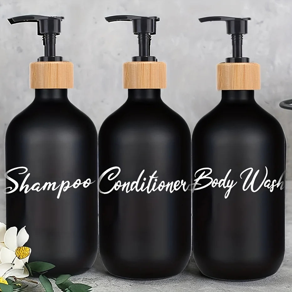 EssenceFlow – 3-Pack Lotion & Shampoo Dispenser Bottles