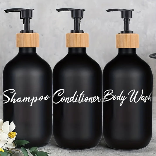 EssenceFlow – 3-Pack Lotion & Shampoo Dispenser Bottles
