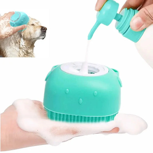 FurEase™ Bath & Massage Gloves – Safe Silicone Brush for Pets
