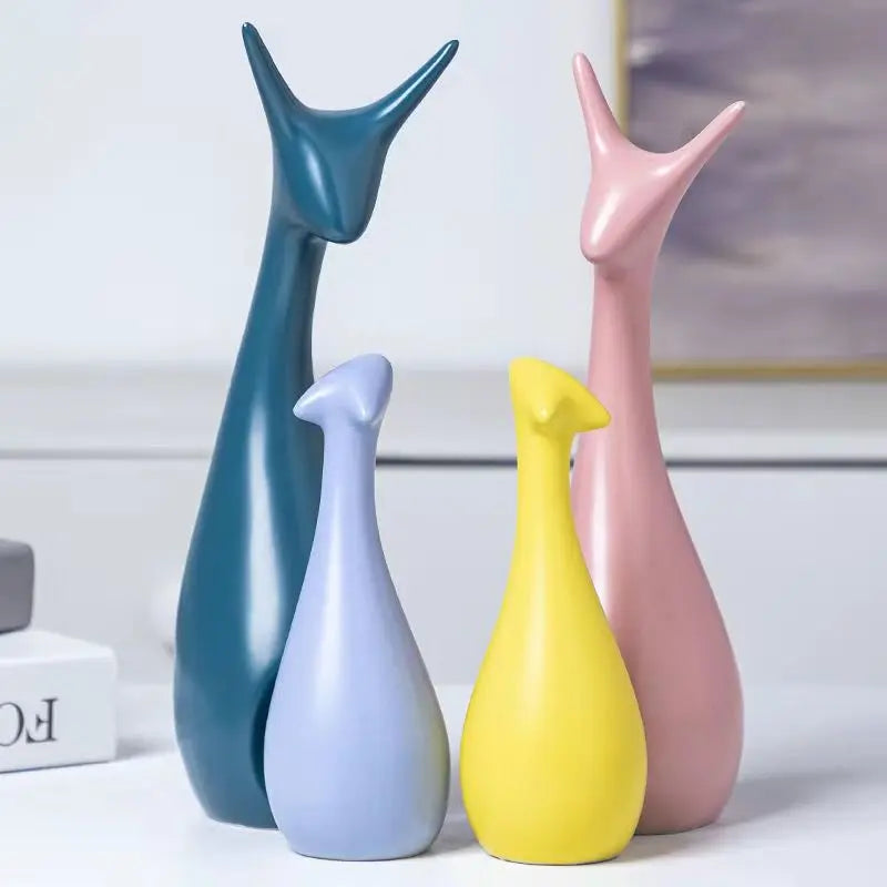 Monochrome Forest – Nordic Porcelain Animal Figurines