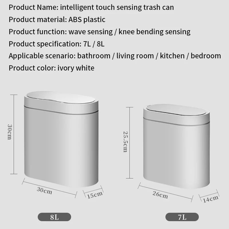 7L Smart Sensor Bin Automatic Touch Trash Can