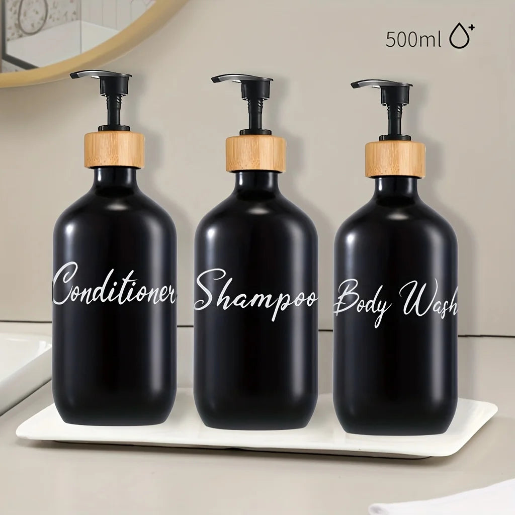 EssenceFlow – 3-Pack Lotion & Shampoo Dispenser Bottles