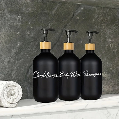 EssenceFlow – 3-Pack Lotion & Shampoo Dispenser Bottles