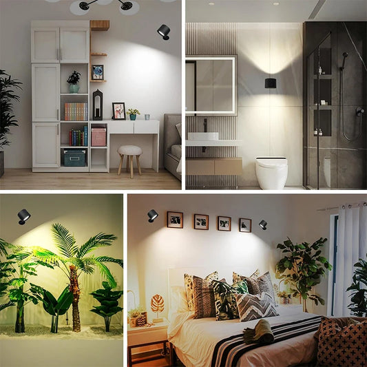 NoirGlow™ 360 – Rotatable LED Wall Lamp with Touch & USB