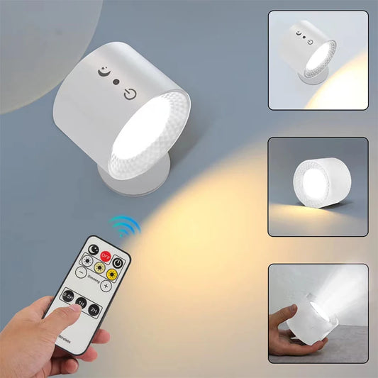 NoirGlow 360 – Rotatable LED Wall Lamp with Touch & USB